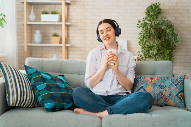istock woman working on a laptop at home. 1217151928