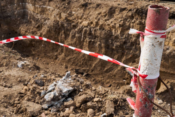 istock repair and replacement main pipeline of heating systems, district heating pipes network, water supply or Sewerage in city, removing old pipes and replacing them with new ones in a hole in the ground 1217155844