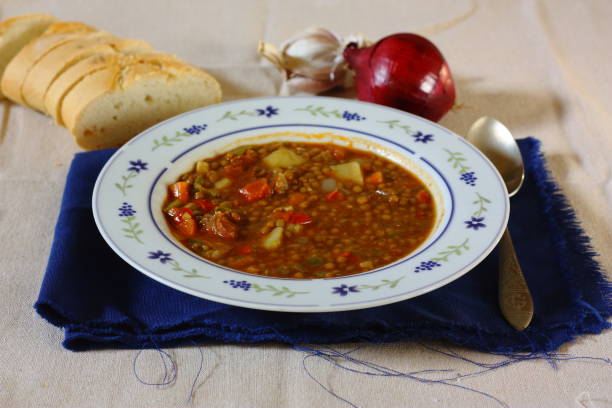 istock Lentil stew, made with Grandma's recipe. 1217159041