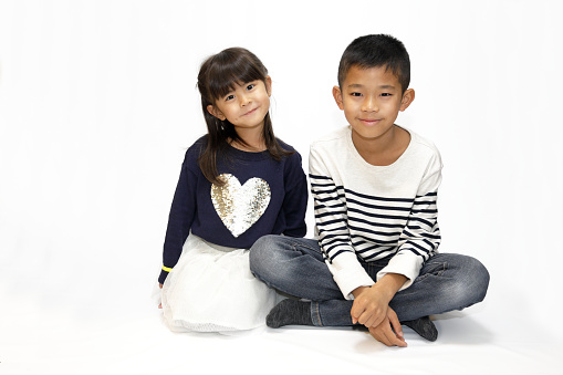 Japanese brother and sister (10 years old boy and 5 years old girl)