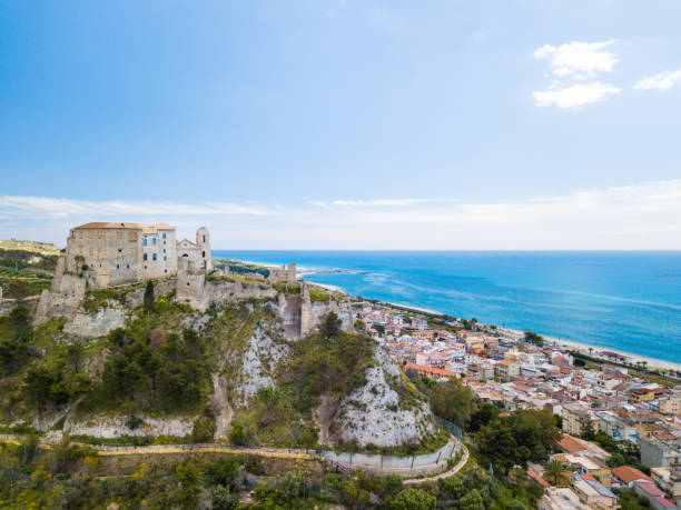 roccella jonica. calabria - italy calabria ancient city foto e immagini stock