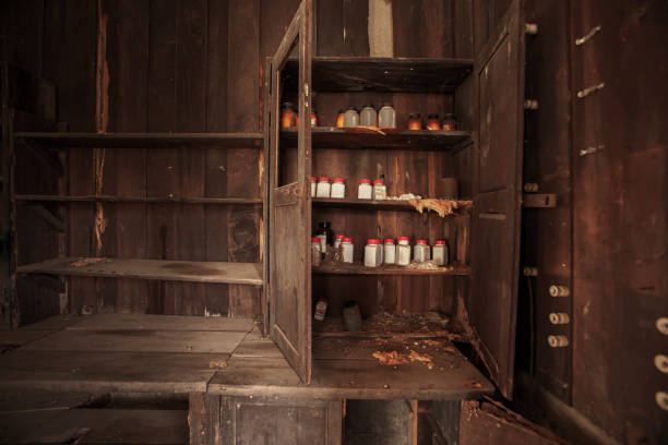 istock Abandoned drugstore interior. 1217164963