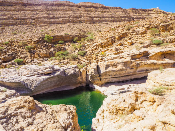 naturalny basen w wadi bani khalid, oman - wadi bani khalid zdjęcia i obrazy z banku zdjęć