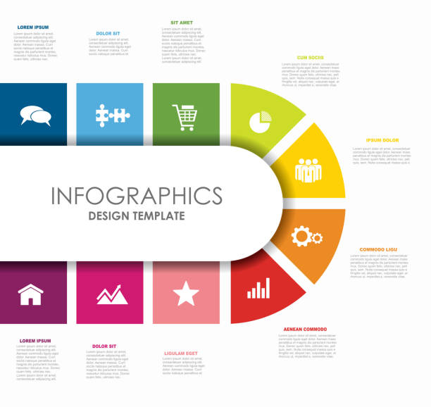 infografik-designvorlage mit platz für ihre daten. vektor-illustration. - 10 stock-grafiken, -clipart, -cartoons und -symbole