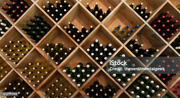 Wine Rack Stock Photo - Download Image Now - Wine Rack, Wine Bottle, No People