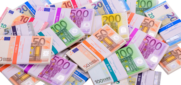 business and finance with Euro currency