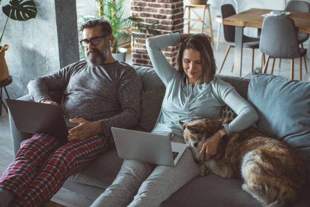 istock Cozy working evening during pandemic 1217177502