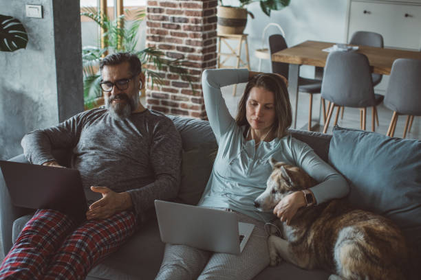 istock Cozy working evening during pandemic 1217177535