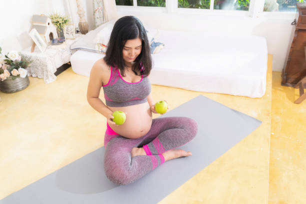 istock Pregnant healthy food concept. 1217179529