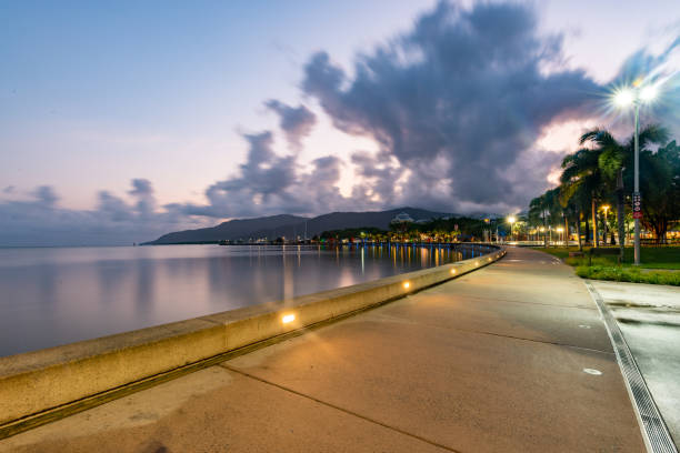 istock Esplanade at dusk in Cairns with artificial beach, Queensland, Australia 1217181686