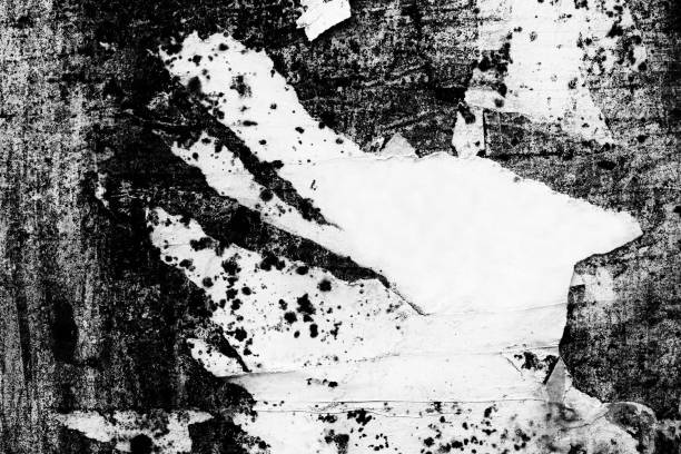 istock Blank white black old ripped torn paper crumpled creased posters grunge textures backdrop backgrounds placard 1217182503