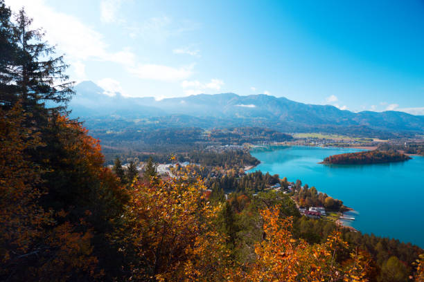 istock landscape with a beautiful mountain lake. autumn