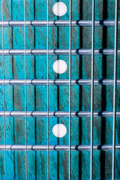 istock Close Up of A Guitar Fret Board with Strings for Background 1217185136