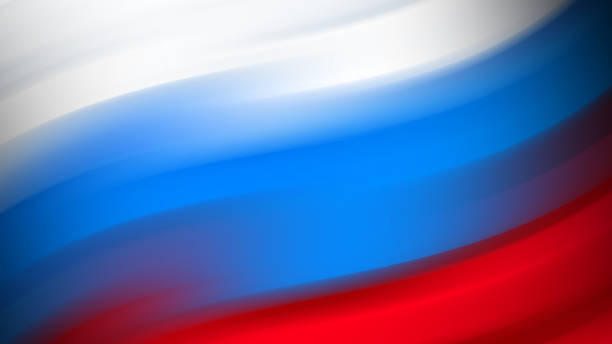 ilustrações de stock, clip art, desenhos animados e ícones de abstract russian federation national flag. flag of russia - federation