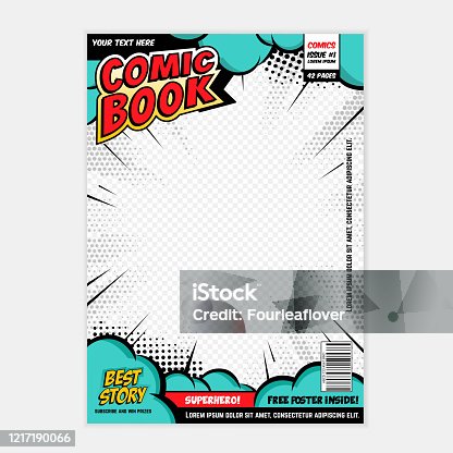 istock Comic book cover 1217190066