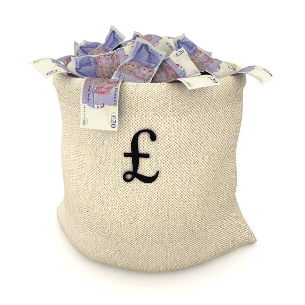 british pound uk money finance - heap currency british pounds stack photos et images de collection