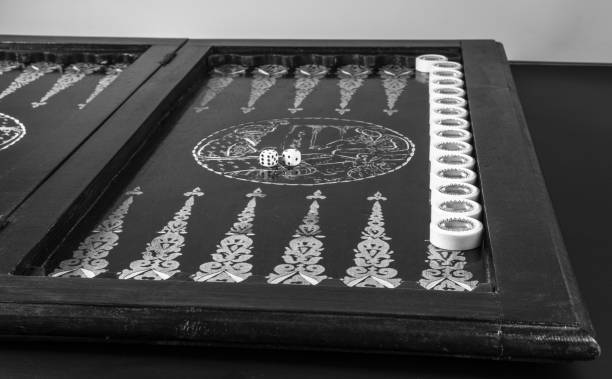 istock Backgammon on a wooden board handmade 1217193967