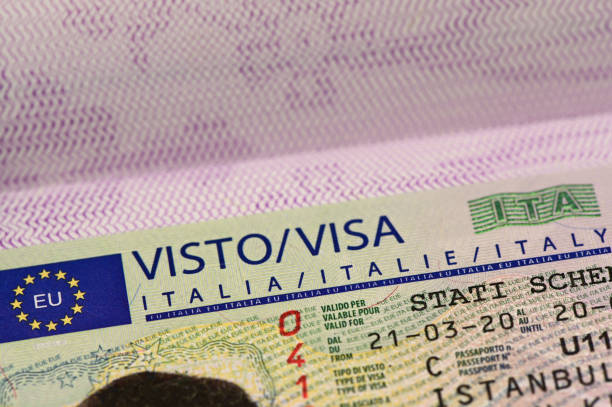 istock Close up Schengen visa for Italy 1217203195