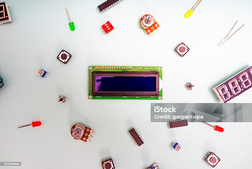 Components Top View Micro Eleectronics Opensource Hardware And Software Diy Components On A ...
