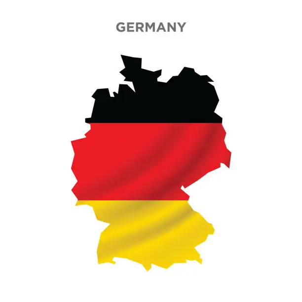 Vector illustration of Germany country map stock illustration
