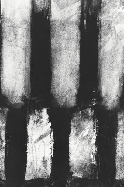 istock Brush strokes on drawing paper, texture background 1217209496