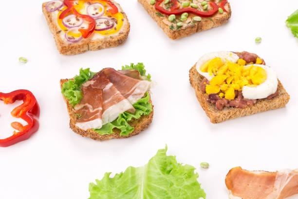 istock Set of delicious sandwiches. 1217218049
