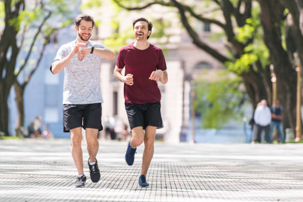 istock Argentinian young men running in the park 1217218199