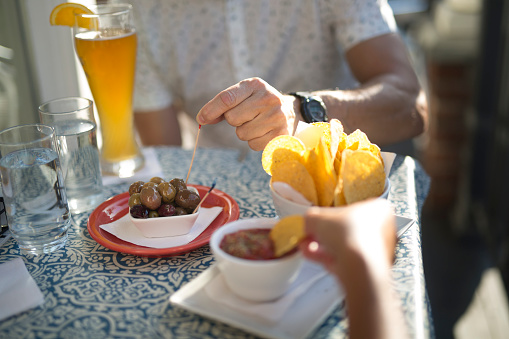 Close-up on food on table