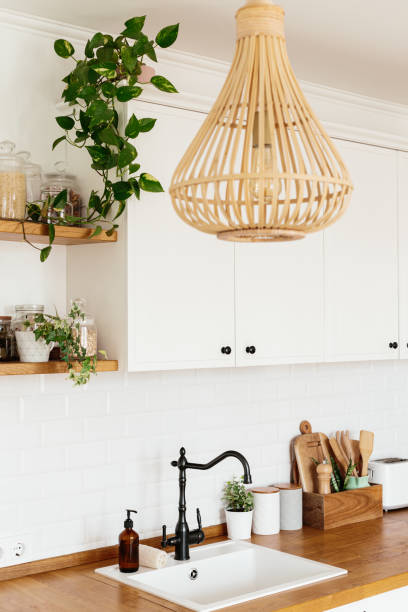 istock View on white kitchen in scandinavian style 1217222970
