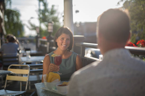 istock Couple having a diner on a terrace 1217223074
