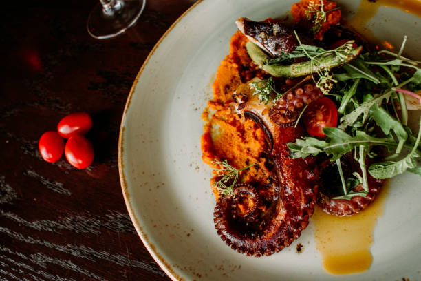 istock Grilled Octopus with home made citrus vinagrette 1217223323