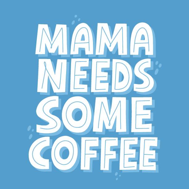istock Mama needs some coffee quote. Hand drawn vector lettering. Mom life funny slogan 1217224804