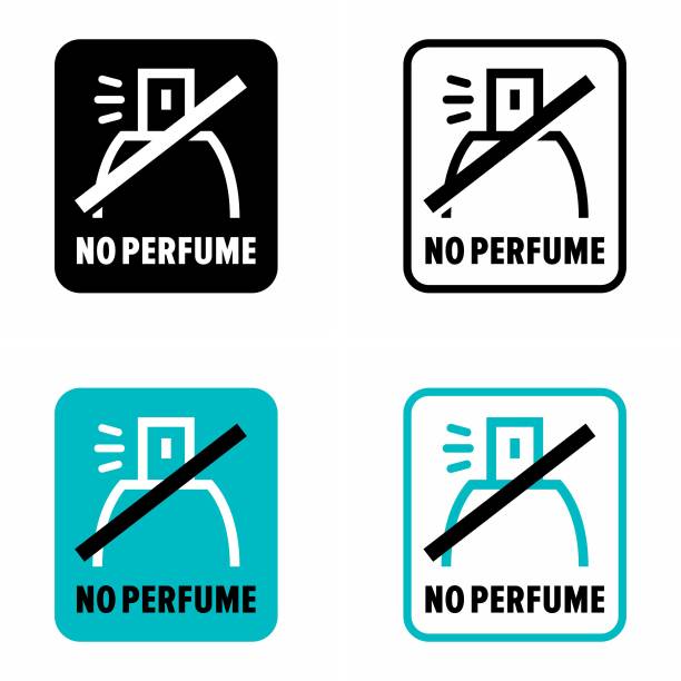 "No perfume" medical, cosmetic and other chemical compounds information sign Available in high-resolution and good quality to fit the needs of your project. gas mark stock illustrations