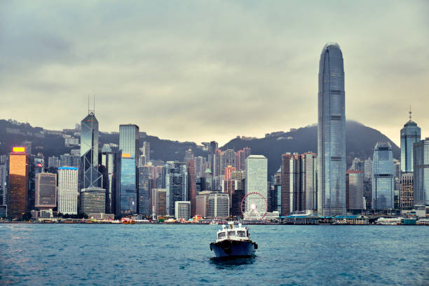 istock Hong Kong skyline and Victoria Harbor. 1217229292
