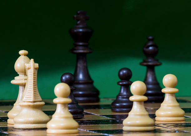 istock Chess photographed on a chessboard 1217231629