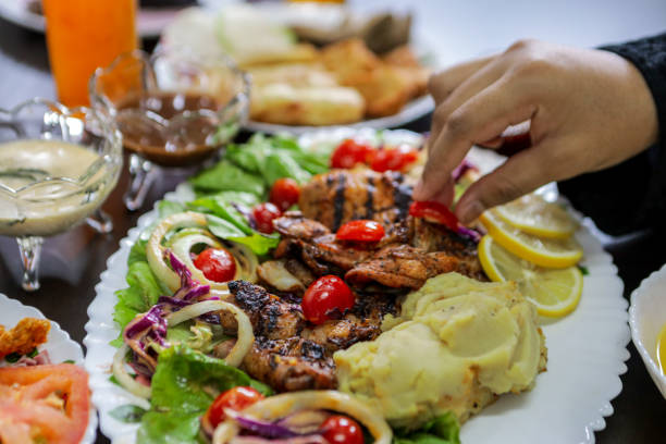 Variety of food during ramadhan on the table