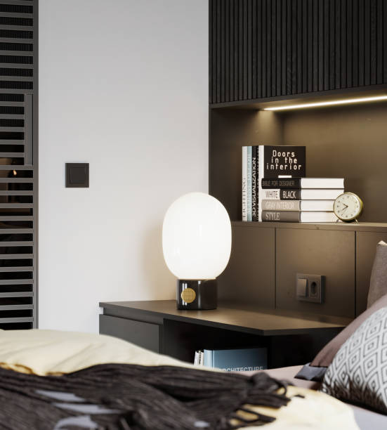 Modern bedroom interiors in 3D