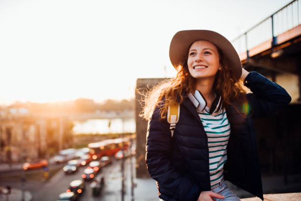 istock Girl on vacation enjoying sightseeing 1217234768