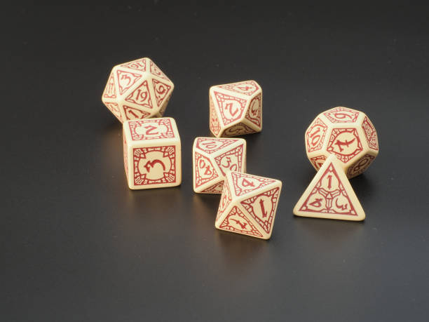 istock Set of dices for tabletop, board, D&D or rpg games 1217235872