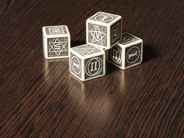 istock Set of dices for tabletop, board, D&D or rpg games 1217235974