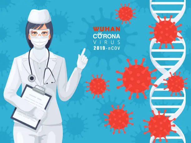 Vector illustration of Coronavirus COVID-19 prevention concept.