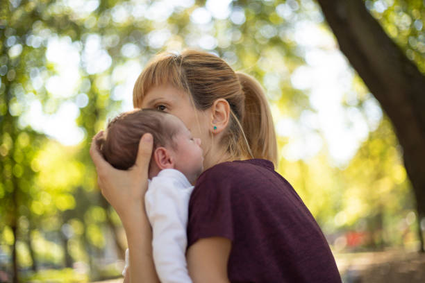 istock Lovely walk with my newborn baby 1217237184