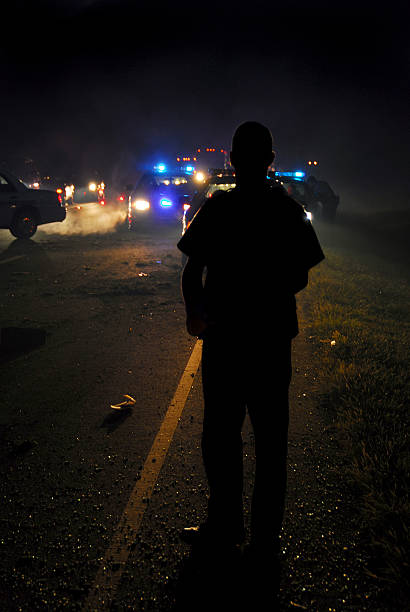 Midnight Investigation stock photo