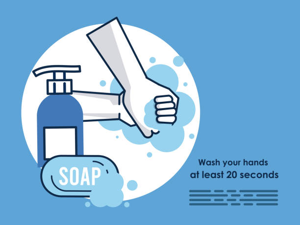 istock flyer with covid19 recommendation of hands washing 1217241483