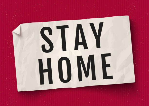 istock White paper with text of stay home 1217242241