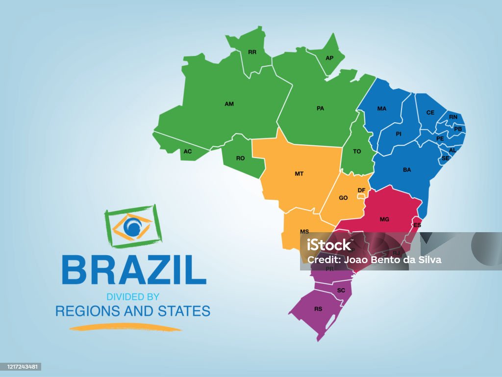Mapa do Brasil em vetor - Vetor de Brasil royalty-free