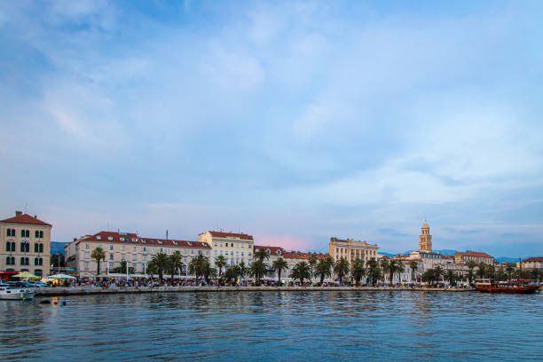 istock View of Split in the night, Croatia 1217245163