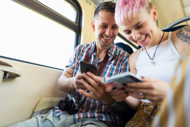 istock Checking the best tourist spots 1217246832