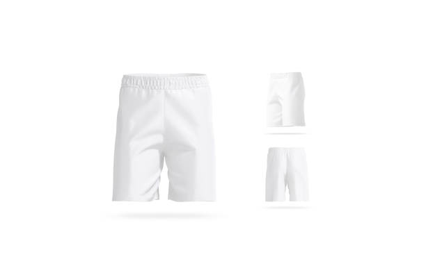 istock Blank white soccer shorts mock up, different views 1217247292
