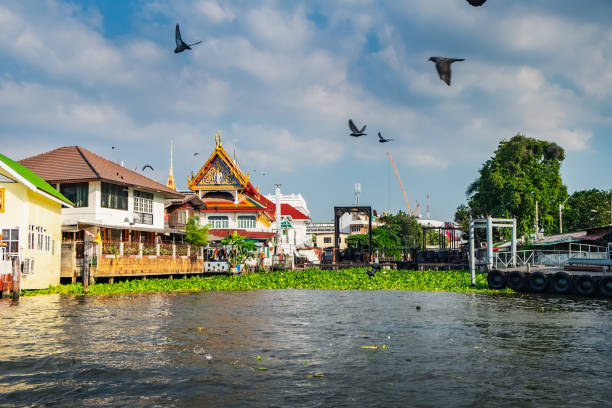 istock Old Chao Phraya River Thai traditional houses 1217249443